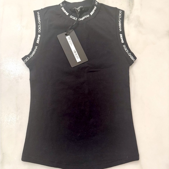 Dolce&Gabbana x SKIMS Cotton Jersey Mock Neck Tank, Size XS, NWT - Picture 1 of 3
